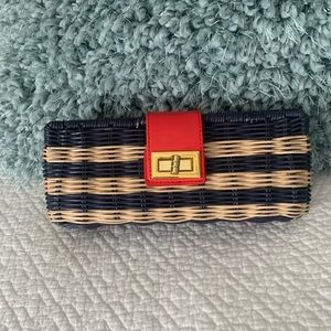 JCrew Straw Clutch